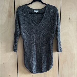 Gray V-Neck Women's Sweater